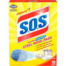 S.O.S STEEL WOOL SOAP PADS/18 CT