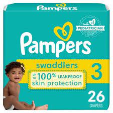 Pampers Swaddlers Diapers Size 3 x 26 ct