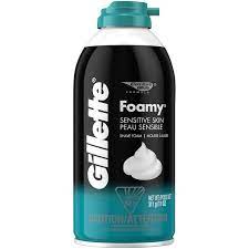 GILLETTE MENS FOAMY SENSITIVE SKIN SHAVING CREAM/11 OZ