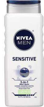 NIVEA MEN SENSITIVE 3-IN-1 BODY WASH/16.9 OZ