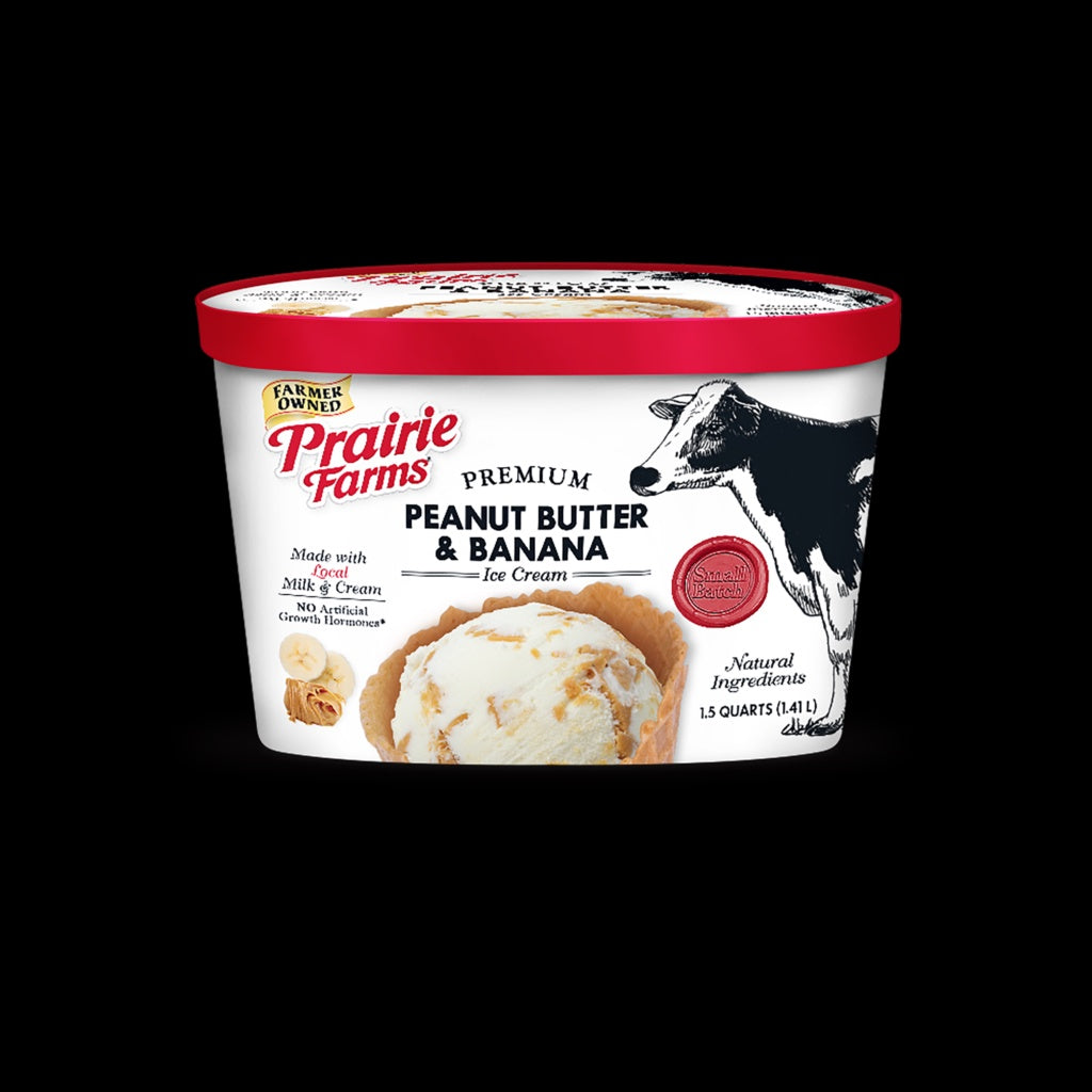 Prairie Farms Peanut Butter Banana Premium Ice Cream 48 oz