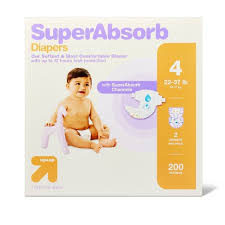 Up & Up Size 4 Baby Diapers 200 ct