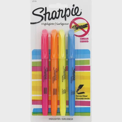 Sharpie Highlighter Pocket 4 ct