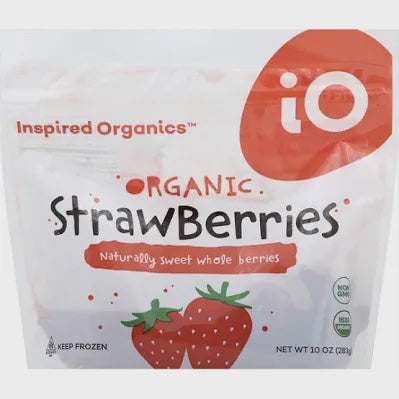 Inspired Organic Whole Frozen Strawberries 10 oz