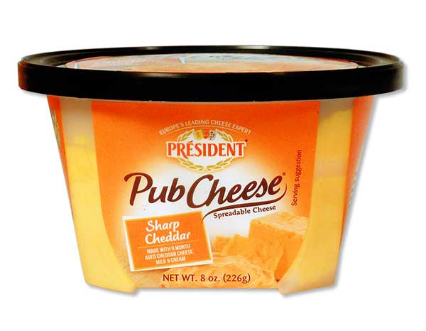 President Sharp Cheddar Pub Cheese Spread 8oz