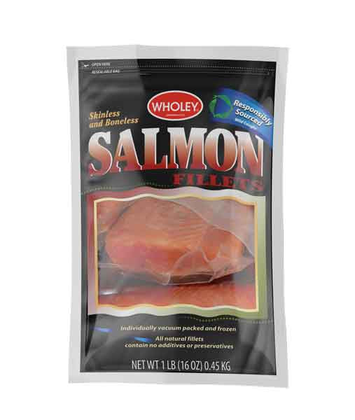 Wholey Wild Salmon Fillets 1 lb