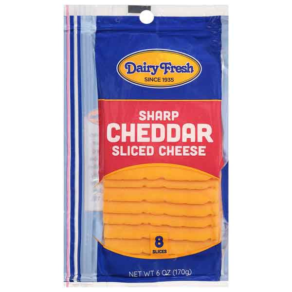 Dairy Fresh Sliced Sharp Cheddar Cheese 6oz