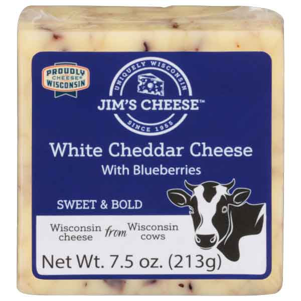 Jim's Cheese White Cheddar Cheese w/Blueberries 7.5oz