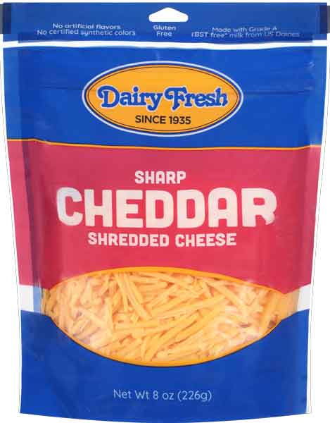 Dairy Fresh Sharp Cheddar Shredded Cheese 8oz