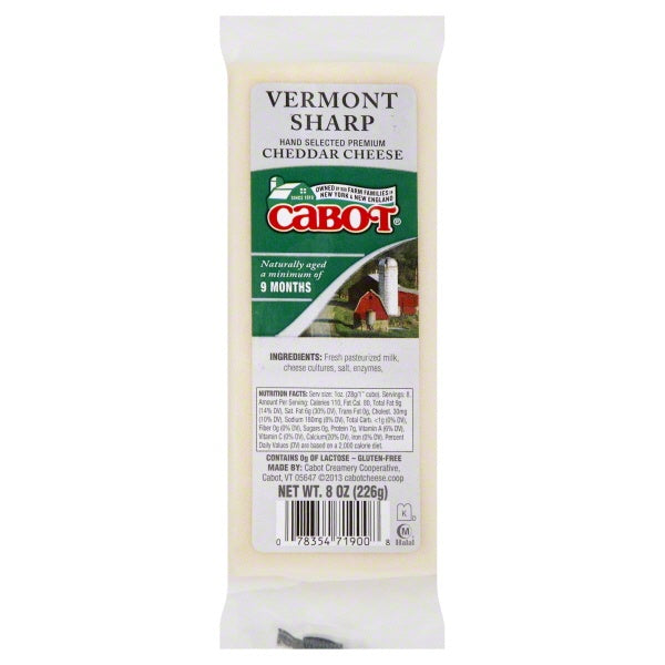 Cabot Sharp White Cheddar Cheese 8oz