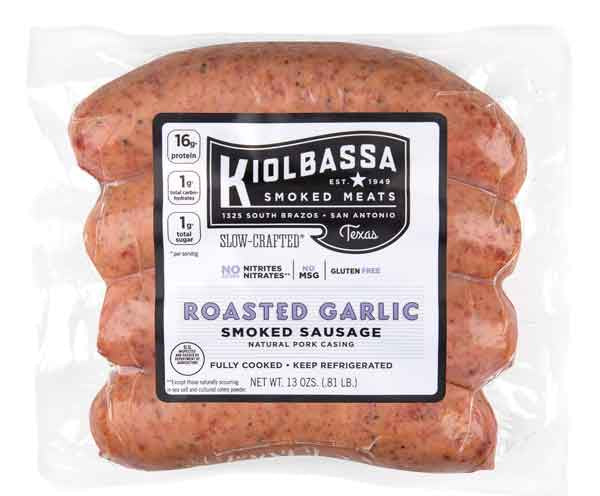 Kiolbassa Roasted Garlic Sausage 13 oz