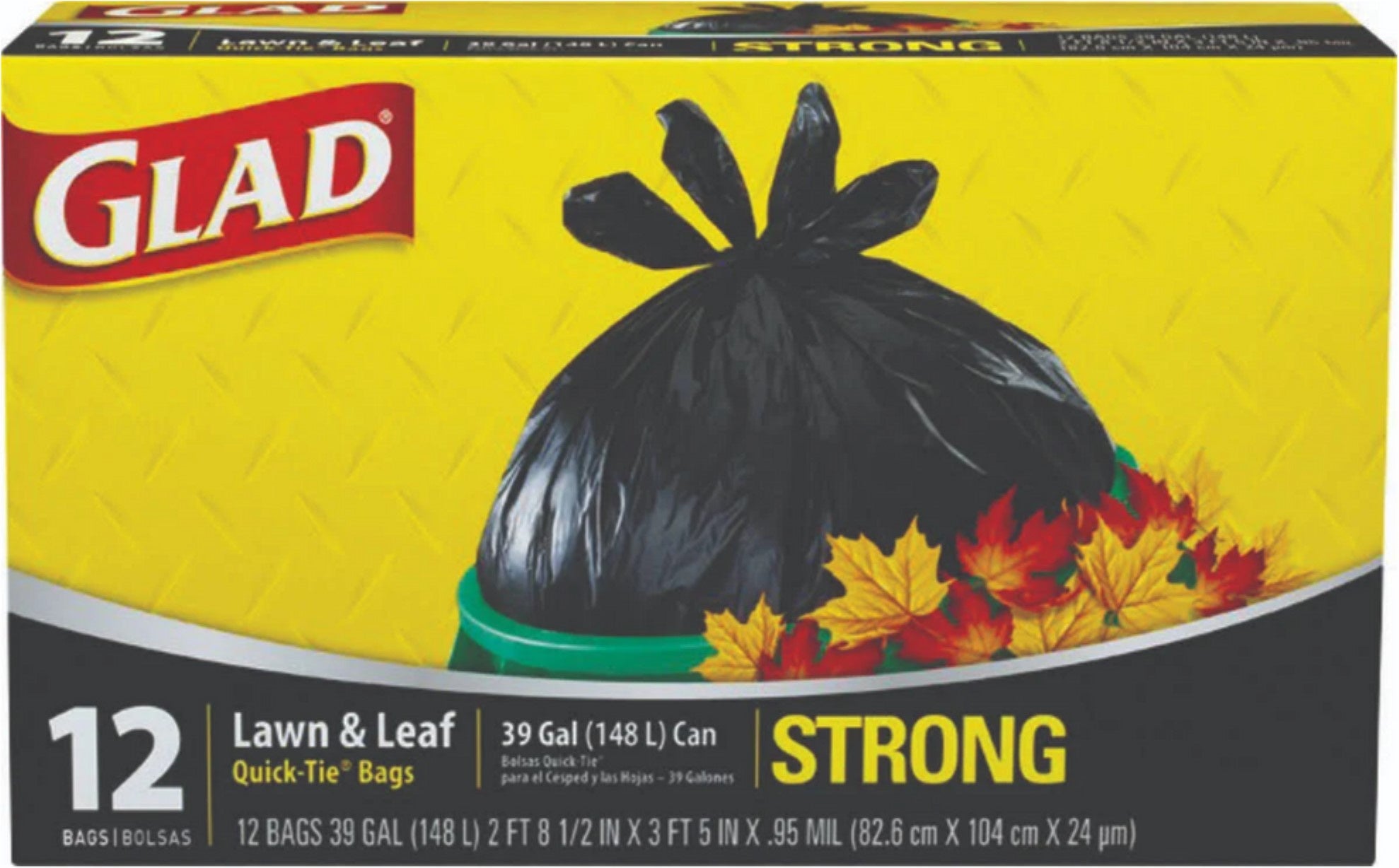 Glad Quick-Tie Heavy Duty Lawn & Leaf Bags 12ct