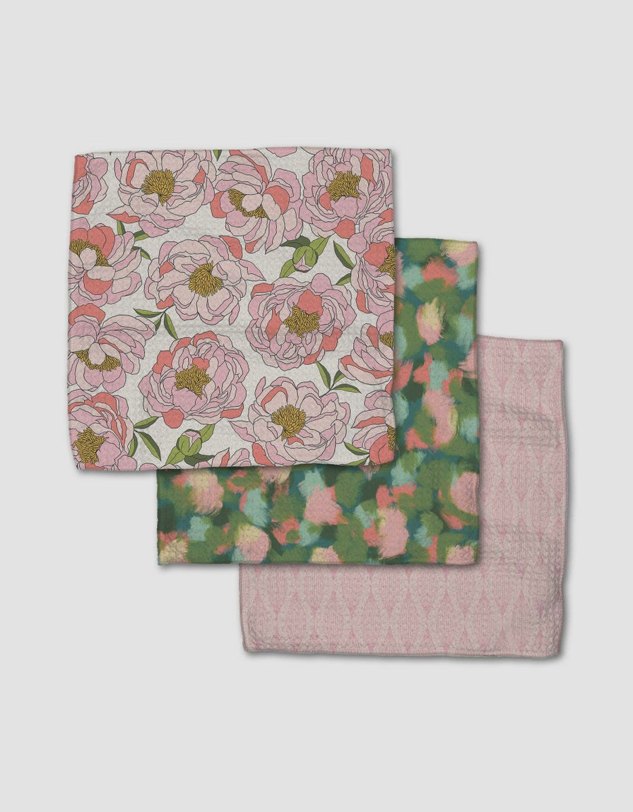 Geometry Peony Paradise Dishcloth Set