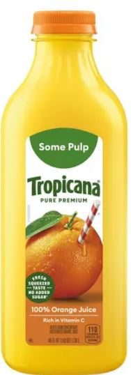 Tropicana Premium Some Pulp Orange Juice 46oz