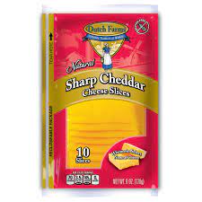 Dutch Farms Sharp Cheddar Cheese Single Slices /6 Oz