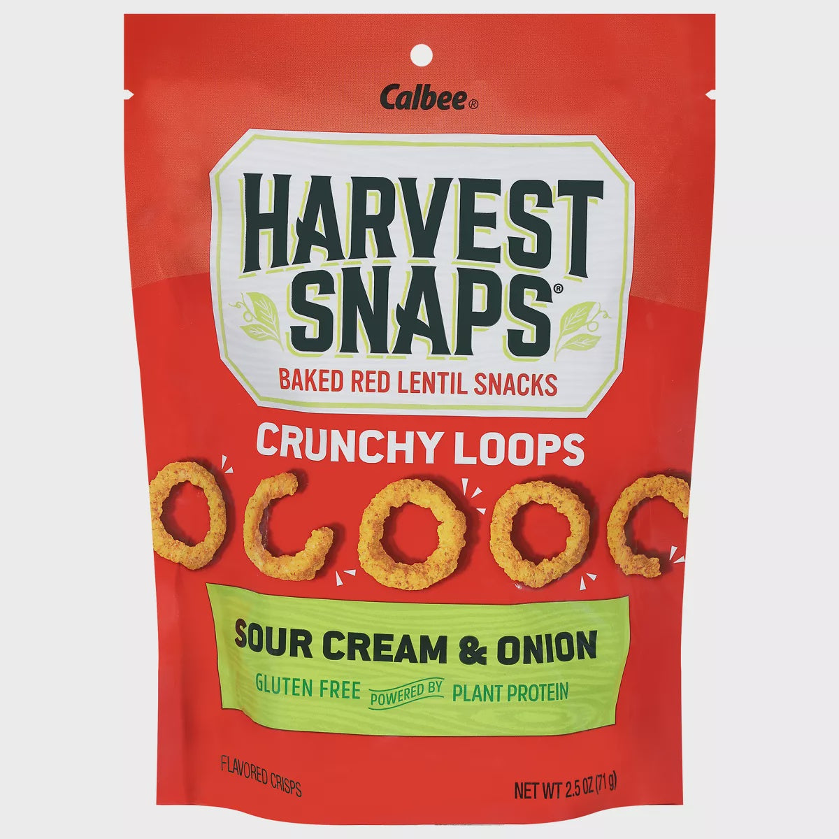 Harvest Snaps Sour Cream & Onion Baked Red Lentil Snacks 2..5oz