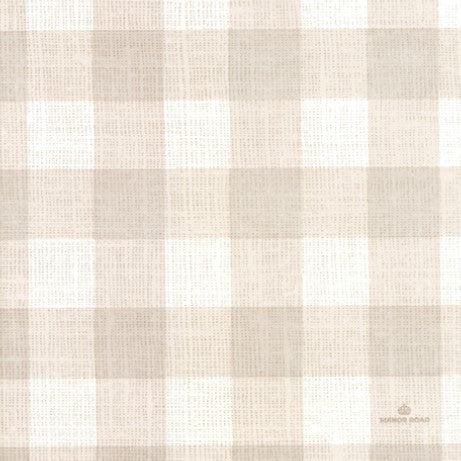 MANOR ROAD LINEN GINGHAM NATURAL DINNER NAPKINS 20PK