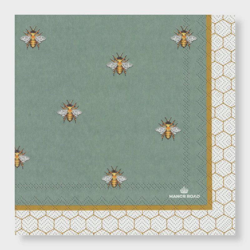 MANOR ROAD THE HIVE LUNCHEON NAPKINS 20PK