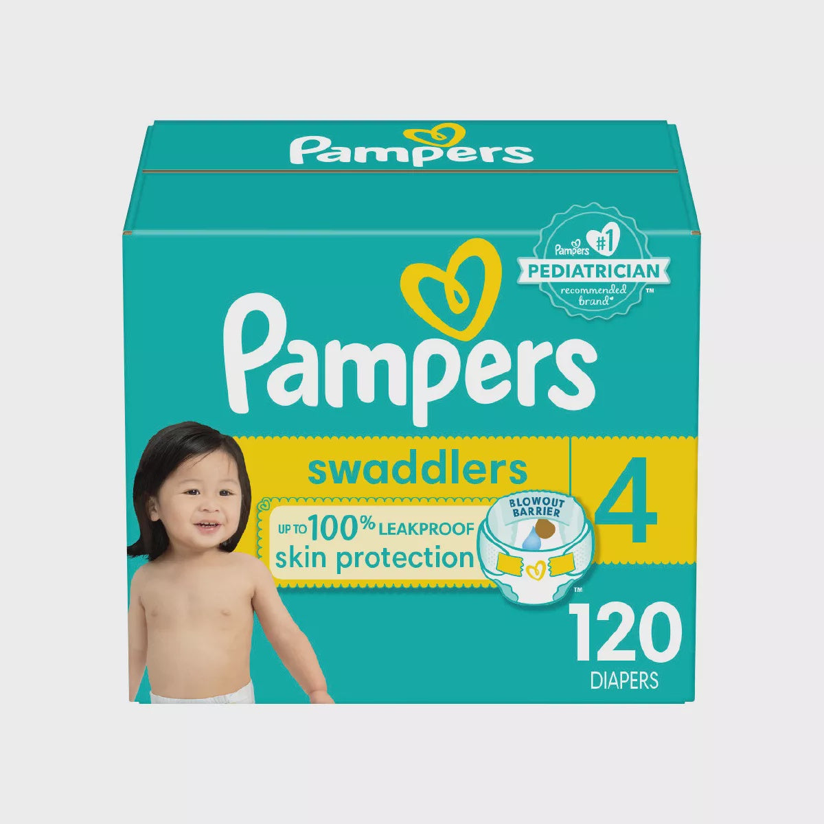 Pampers Swaddlers Size 4 Diapers 120 ct