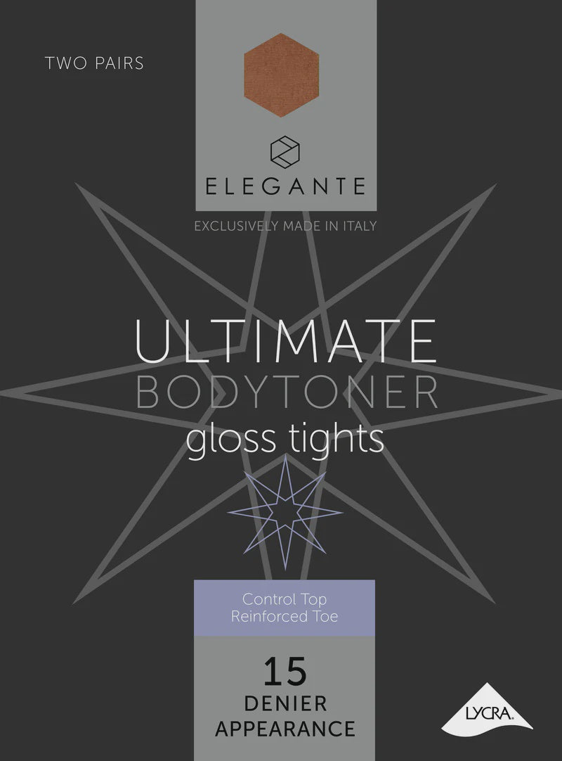 Elegante Ultimate Body Toner Gloss Tights Bronze Glow, XL