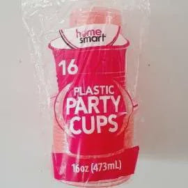 Home Smart 16 oz Red Plastic Cups 12 ct