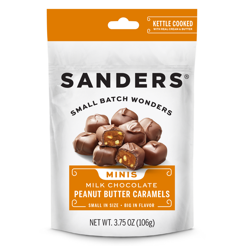 Sanders Small Batch Wonders Mini Milk Chocolate Peanut Butter Caramels 3.75oz