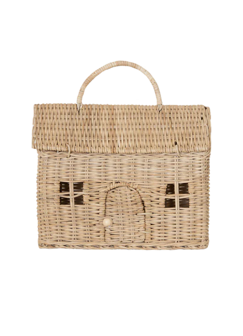 Olli Ella Rattan Casa Clutch