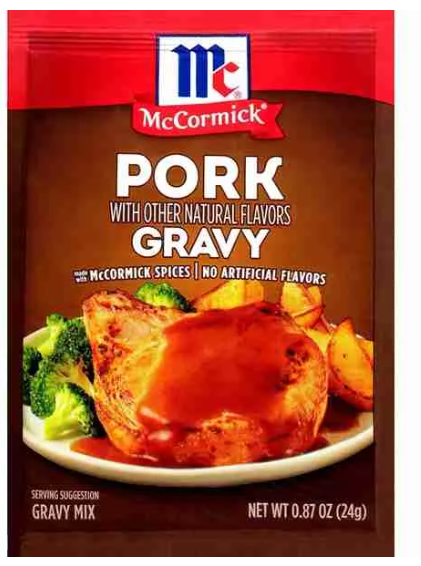 McCormick Pork Gravy Mix .87oz