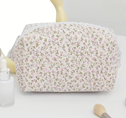 Quilted Toy Storage Pouch, Floral