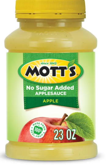 Motts Unsweetened Applesauce 23oz