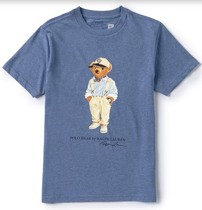 Polo Ralph Lauren Little Boys 2T-7 Short Sleeve Polo Bear Jersey T-Shirt