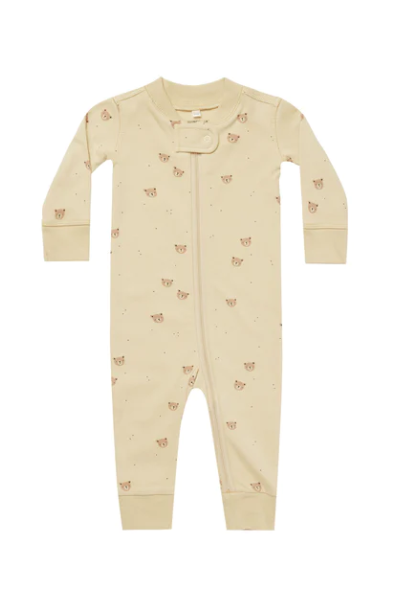 Quincy Mae Zip Longsleeve Sleeper - Bears / 2-3Y