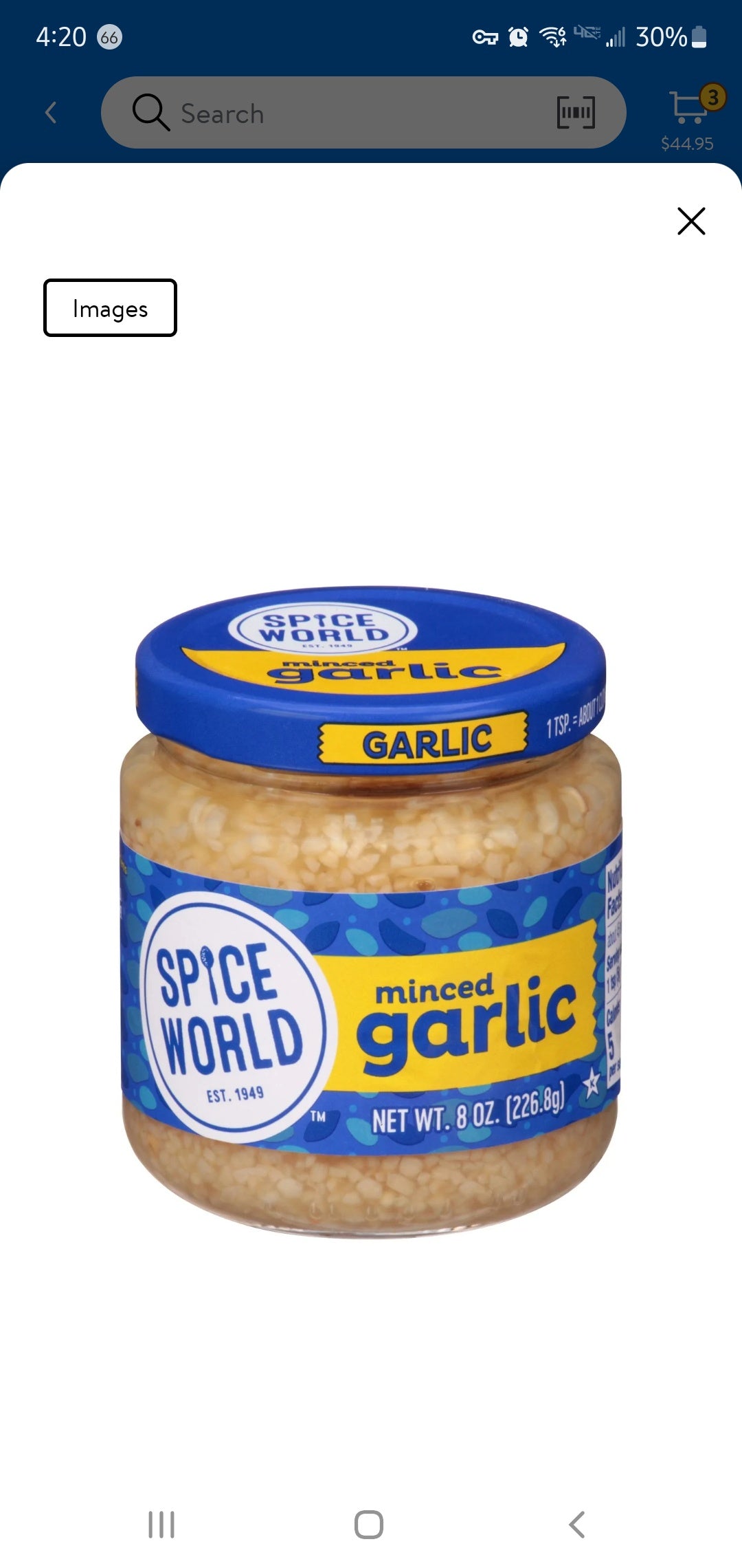 Spice World Minced Garlic 8 oz