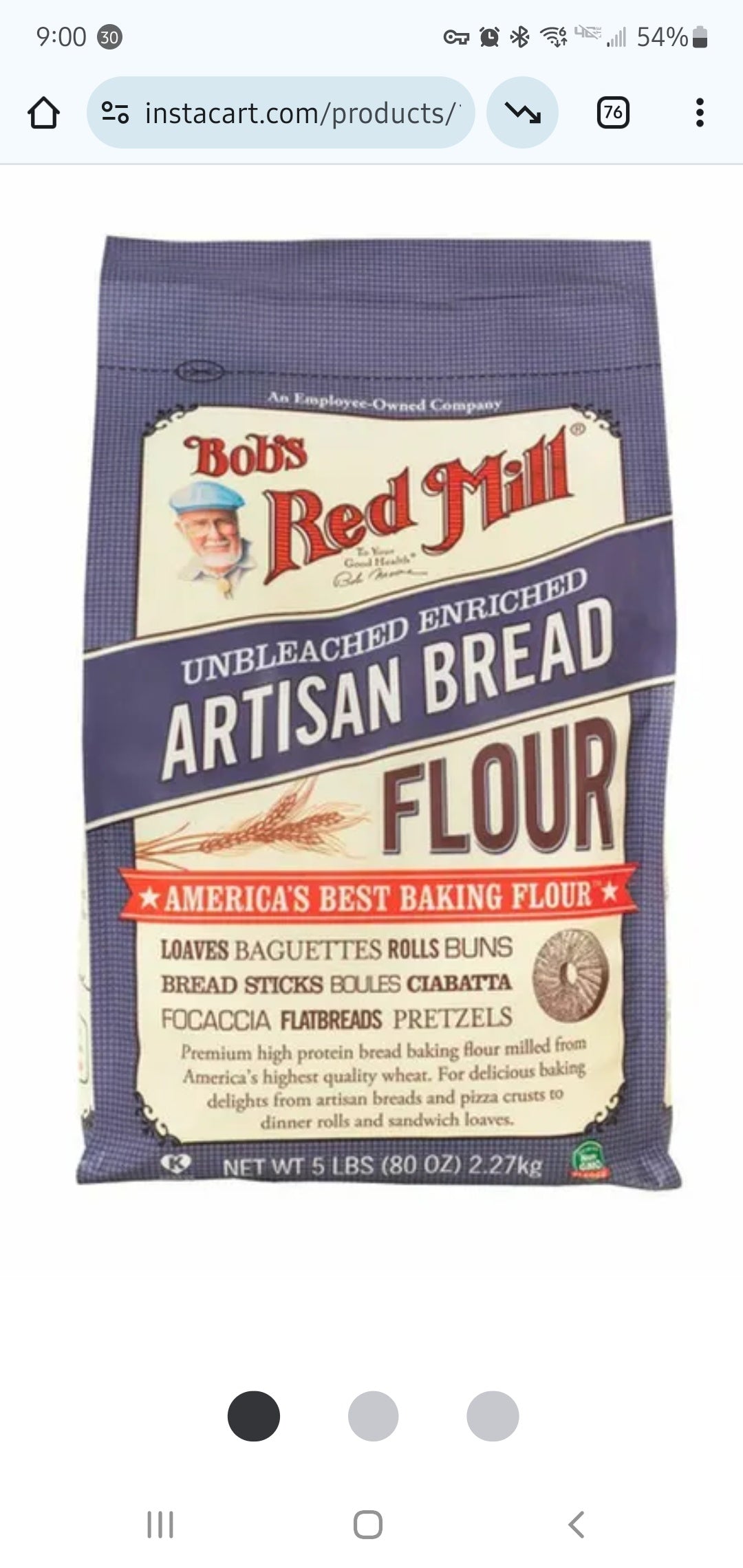 Bobs Red Mill Unbleached Bread Artisan Flour
