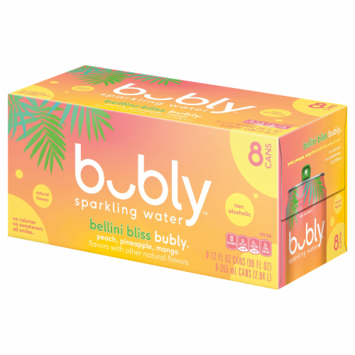 bubly Bellini Bliss Sparkling Water 8pk