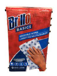 Brillo Basics Reusable Wipes 9ct