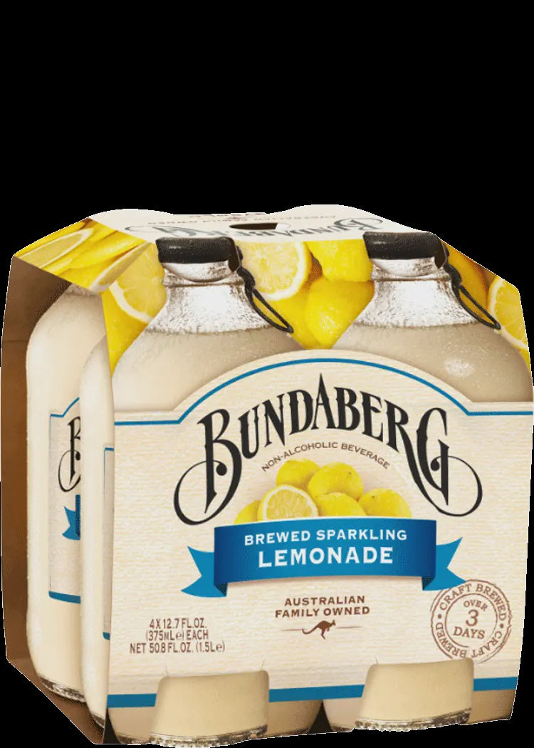 Bundaberg Brewed Sparkling Lemonade 12.7oz 4pk