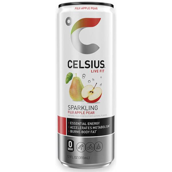 Celsius Sparkling Fuji Apple Pear12oz Can