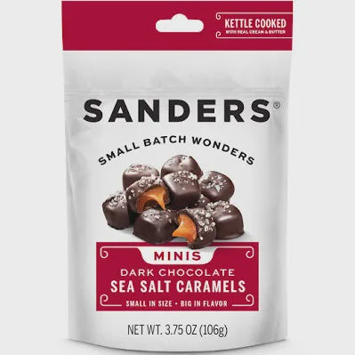 Sanders Minis Dark Chocolate Sea Salt Caramels 3.75oz