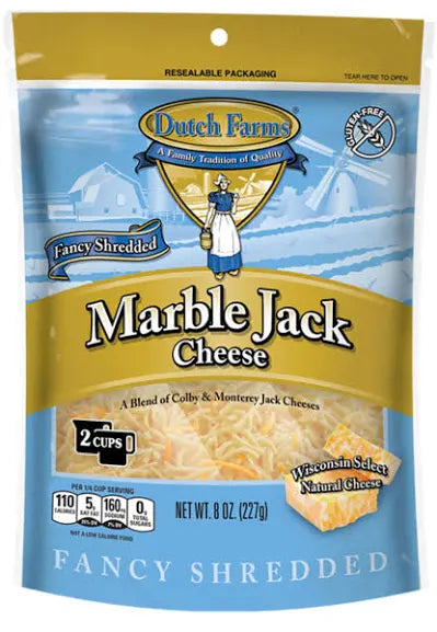 Dutch Farms Fancy Marble Jack Shredded Cheese 8oz