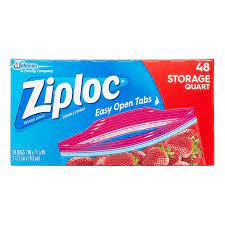 Ziploc Quart Storage Bags/54 ct