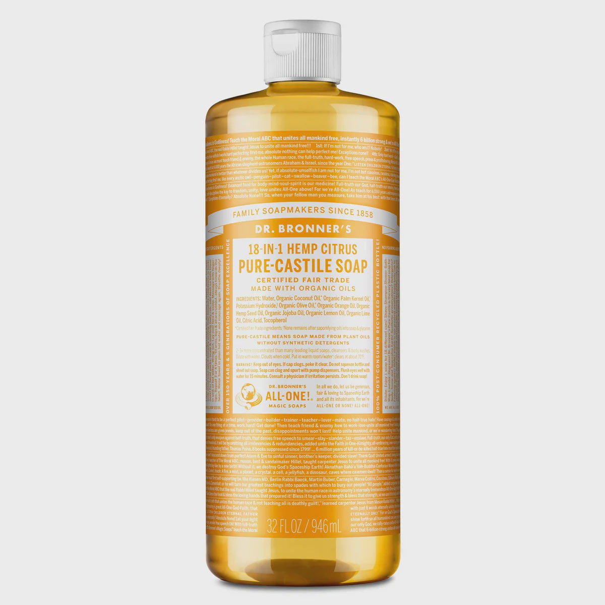 Dr. Bronner's 18 In 1 Citrus Pure Castile Soap 32 oz