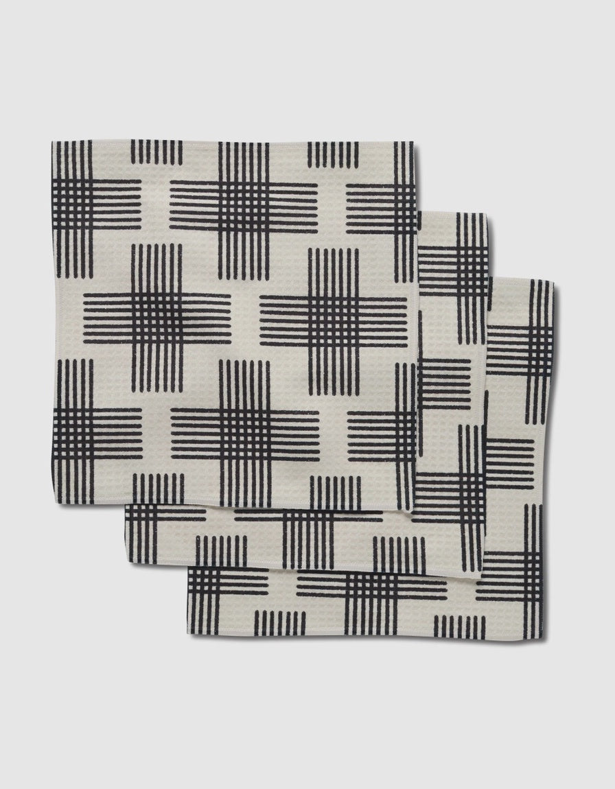 Geometry Cross Hatch Dishcloth Set