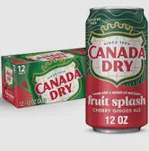 Canada Dry Fruit Splash Ginger Ale 12pk