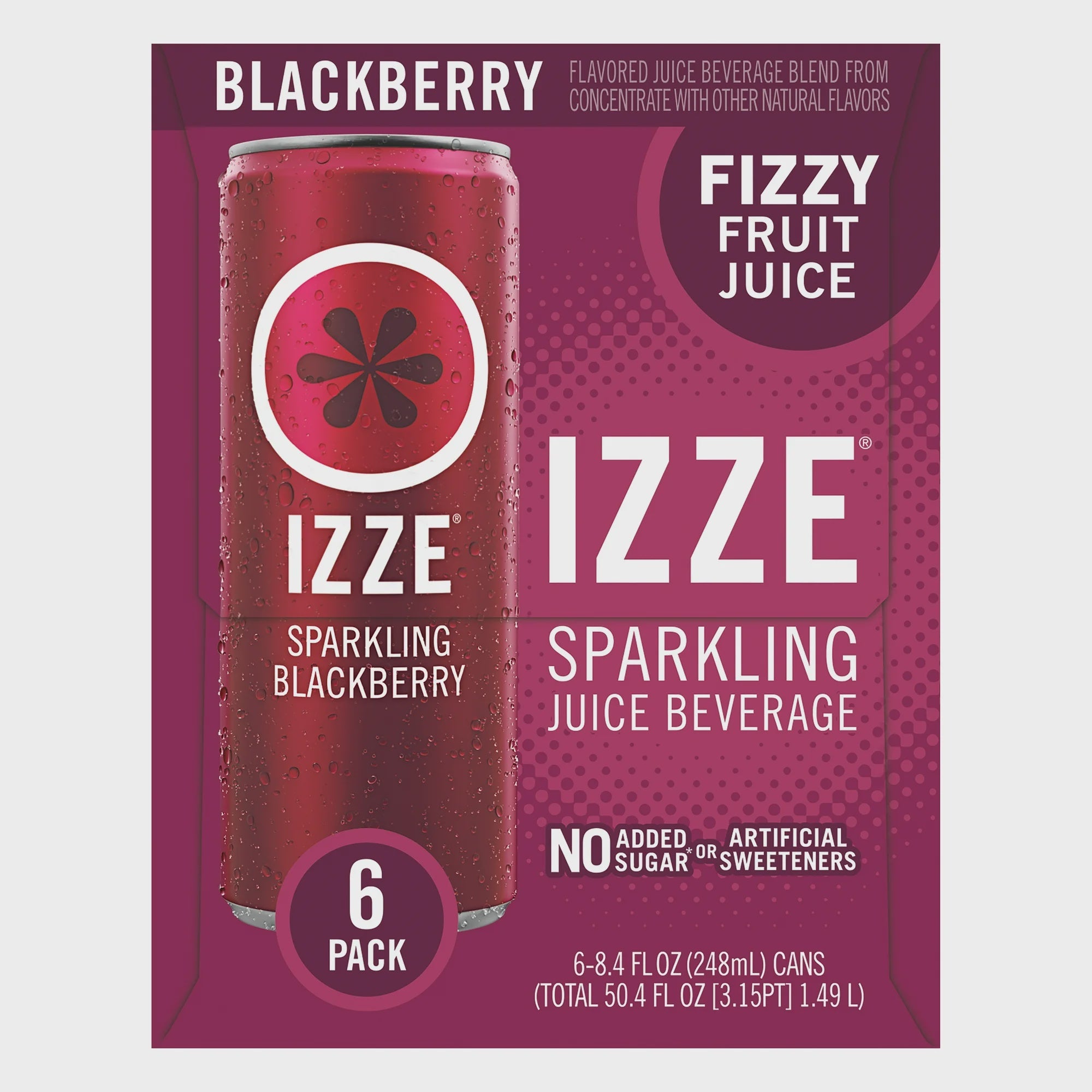 Izze Sparkling Blackberry Juice 8.4oz 6pk