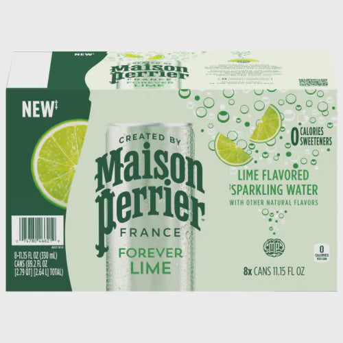 Maison Perrier Lime Sparkling Water 8pk