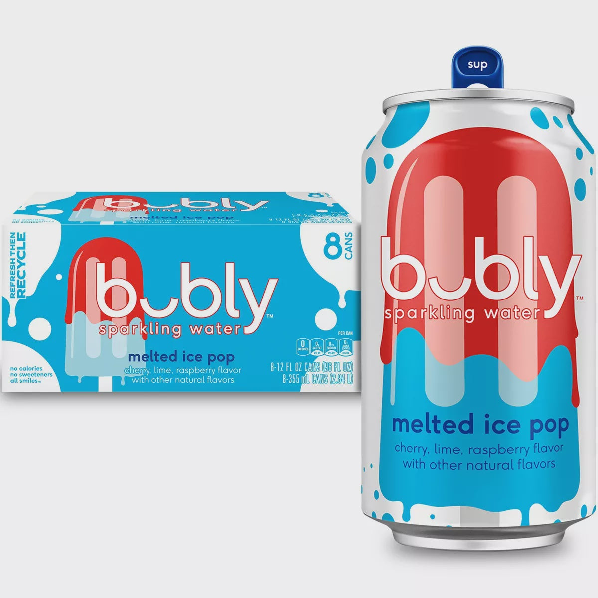 bubly Melted Ice Pop Sparkling Water 8pk