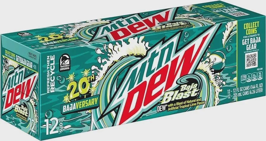 Mountain Dew Baja Blast 12/pk