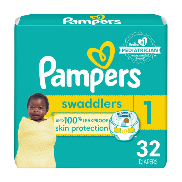 Pampers Swaddlers Diapers Size 1 x 32ct