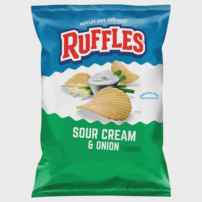 *Ruffles Sour Cream & Onion 8oz